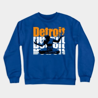 Retro '80s DETROIT (distressed vintage look) Crewneck Sweatshirt